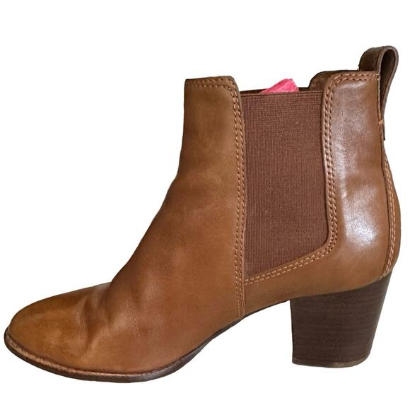 Madewell The Regan leather Chelsea boot size 8 in brown pull on size gored - Picture 6 of 11